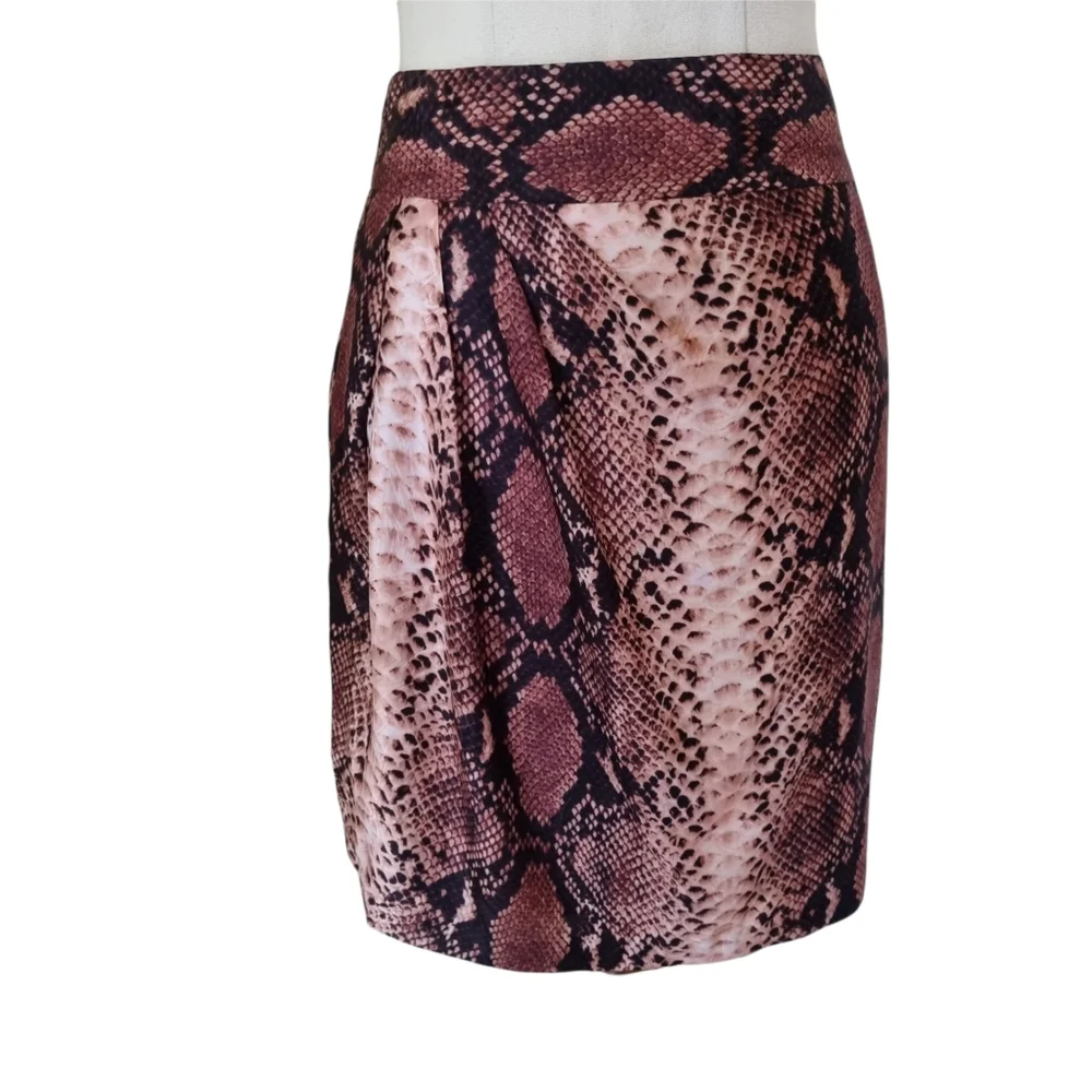 Witchery - Snake Print silk blend skirt - Size 12 - Picture 3 of 7
